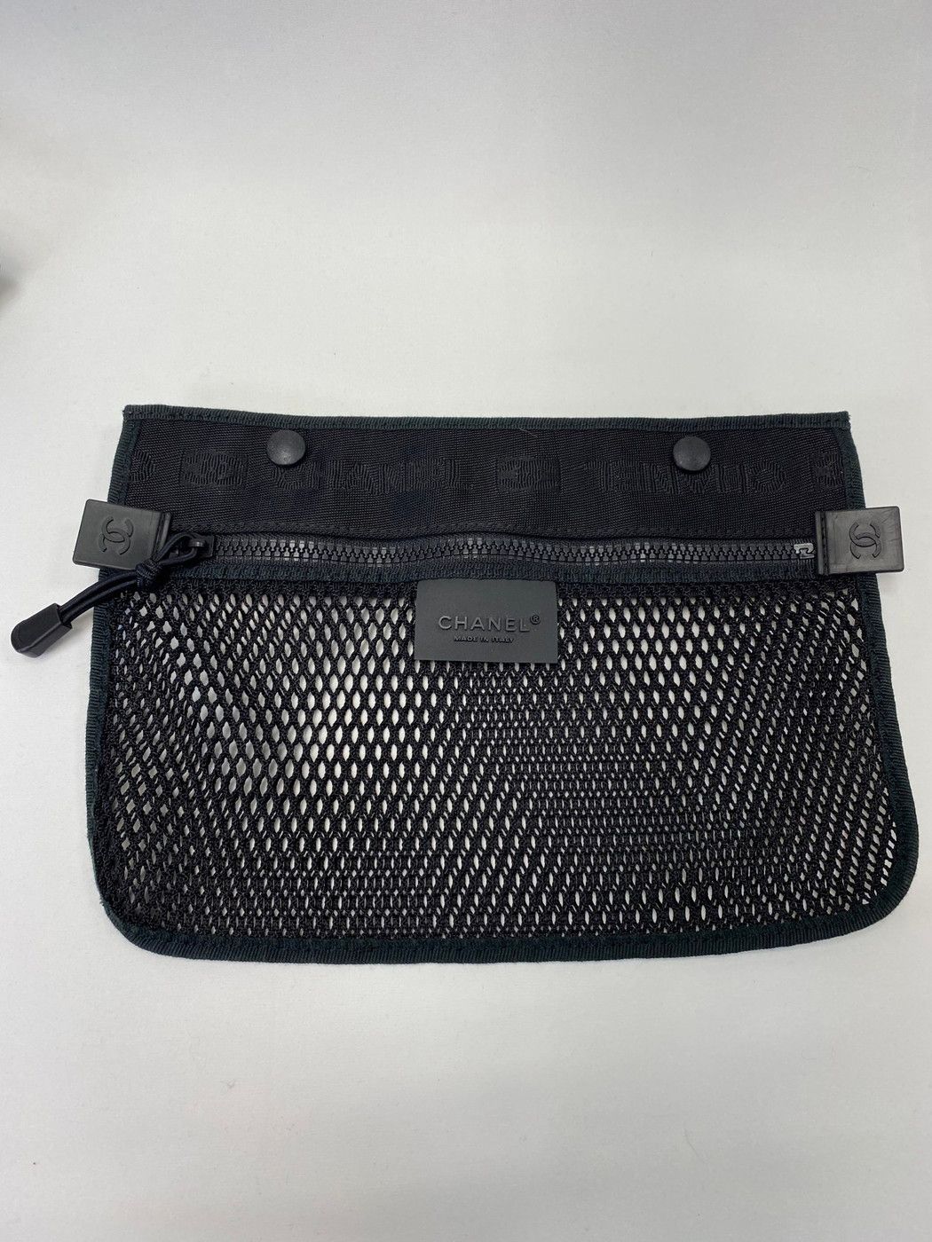 CHANEL メッシュ トートバッグ エコバッグ ブラック 黒 スポーツ