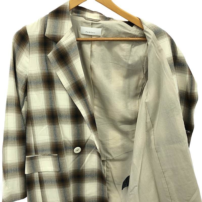 pheeny フィーニー チェック　オンブレチェック　ジャケット pheeny フィーニー チェックオンブレチェックジャケット