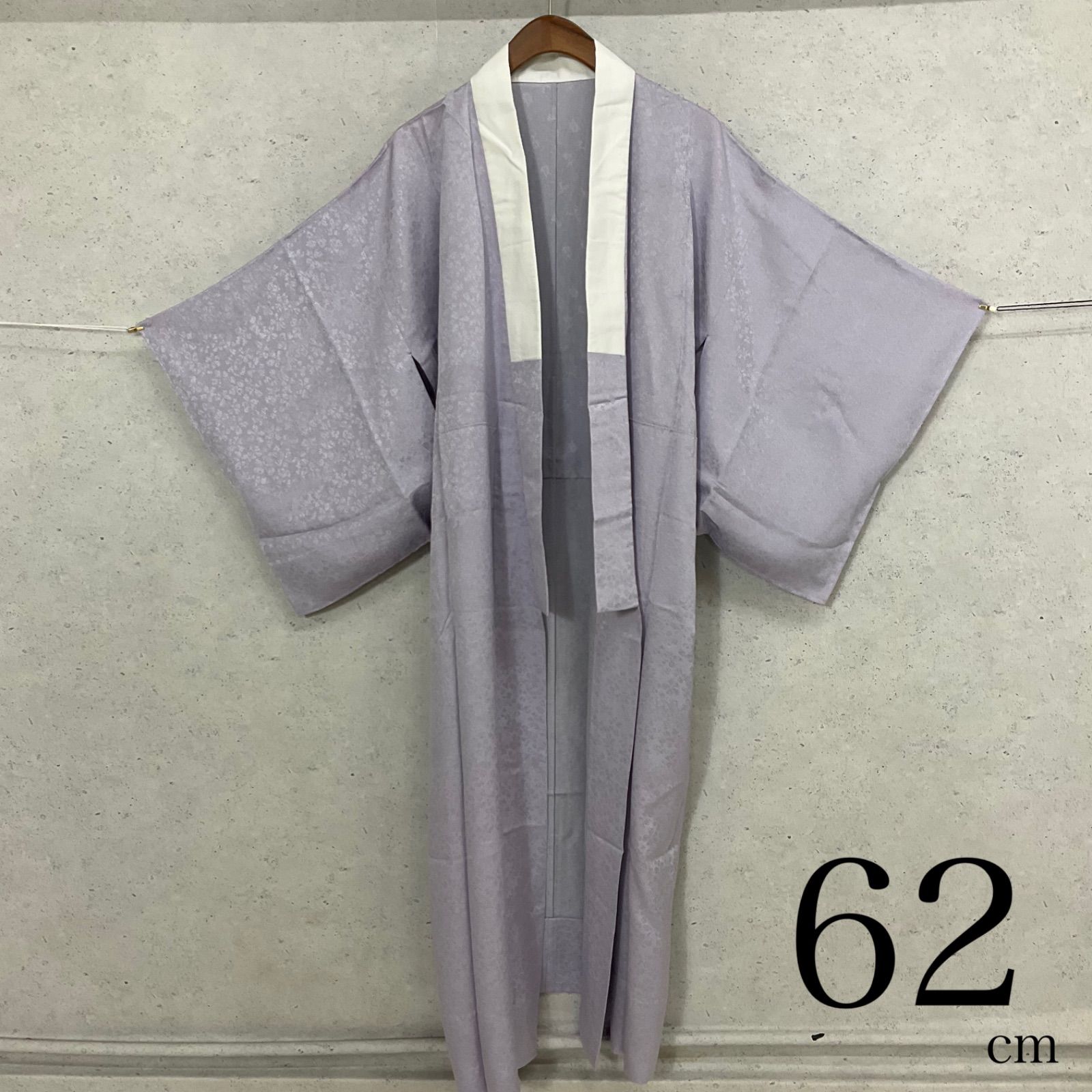 kimono+one◆美品◆綺麗な色の長襦袢◆上質な正絹◆仕付け糸付き◆単衣◆半襟付き◆袖無双◆裄62肩丈126.5◆小紋紬附下訪問着留袖袷単衣夏着物◆K1132