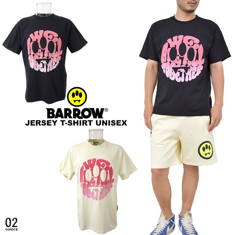 新品☆BARROW（バロウ）メンズ Tシャツ graphic print tee
