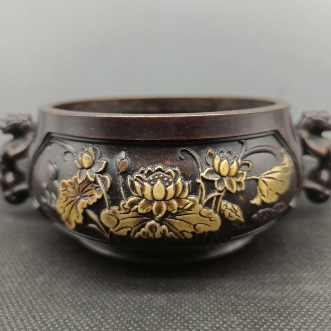 百福円足蓮華底香炉 仏堂 香道具 装飾品 工芸品 美術品 置物 百福円足蓮華底香炉 仏堂 香道具 装飾品 売切れる 工芸品