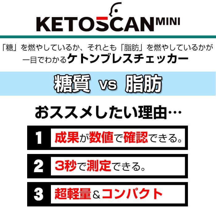 KETOSCAN mini ケトスキャン ケトン 糖質制限サポート 新品未使用 ケトスキャンmini KETOSCAN- 息を吹き込むだけで糖質制限の成果