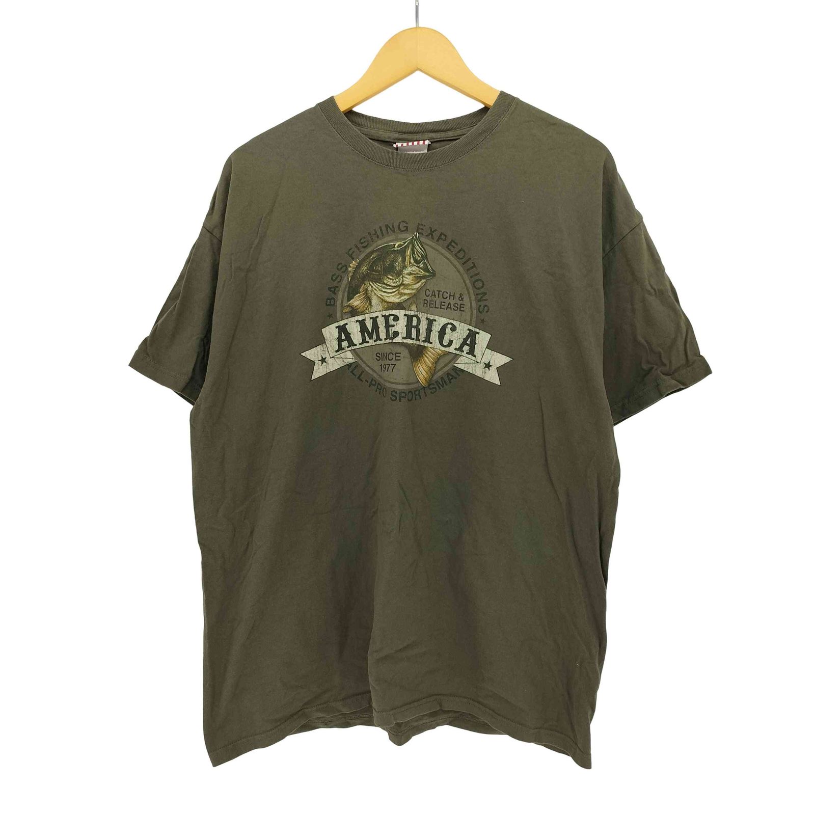 ユーズドフルギ USED古着 魚 FISH プリントクルーネックTシャツ