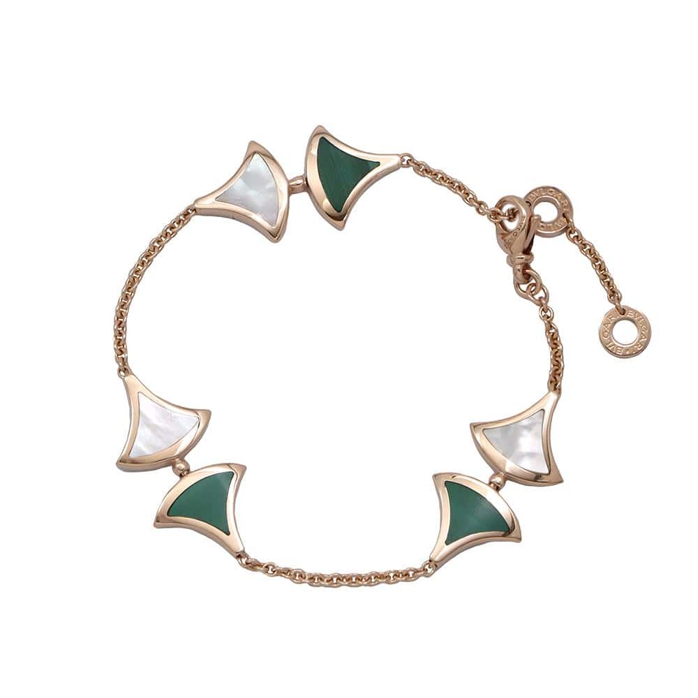 ブルガリ ブレスレット ディーヴァドリーム ブレスレット SM マラカイト|マザーオブパール K18PG 352605 BVLGARI
