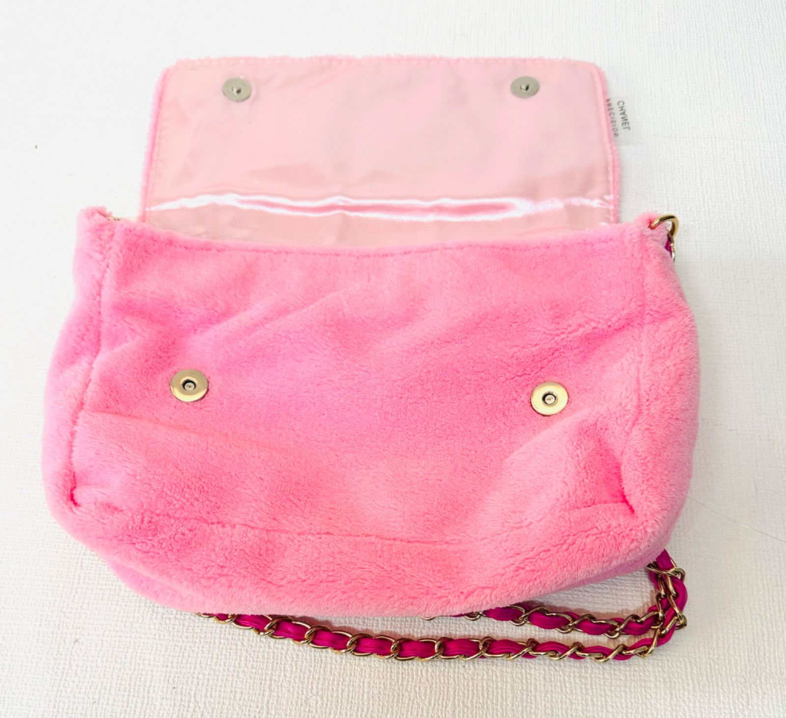 美品 CHANEL シャネル 【ノベルティ ピンク ボア チェーン