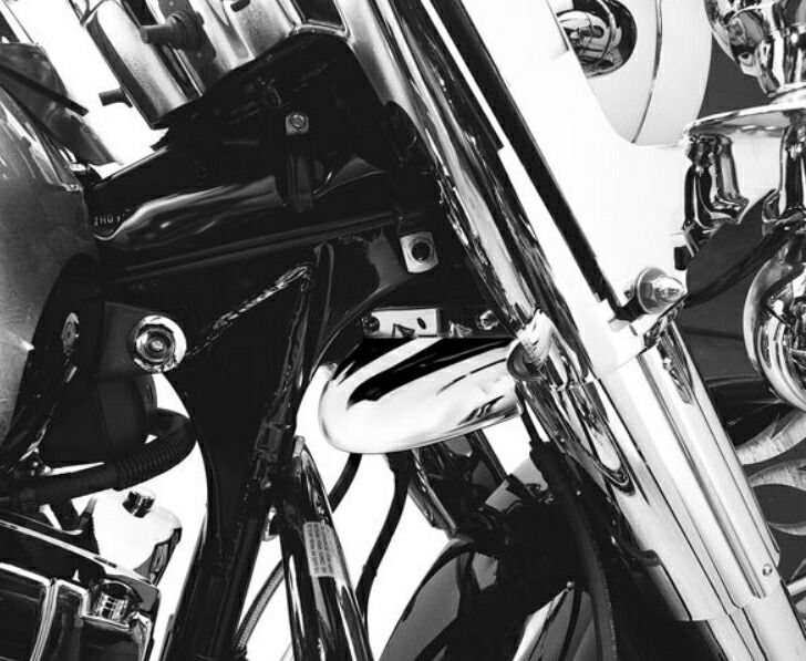 クローム・フロントフォーク・エアバッフル：1980〜13年FLT、FLH、FLHT、FLHX、FLHR