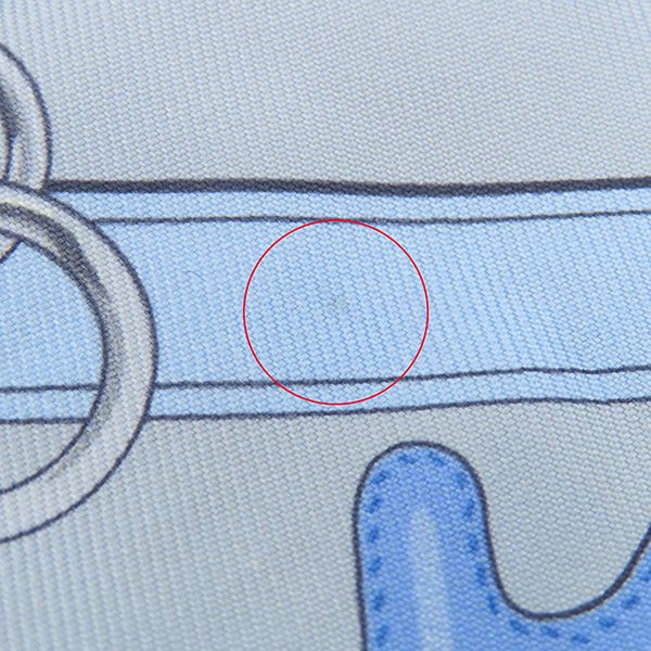 エルメス HERMES スカーフ ツイリー シルク ブルージーン×ホワイト  