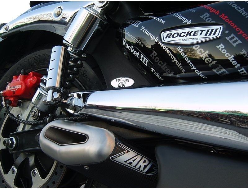 ZARD: スリップオン 3-1 レーシング コニカル ラウンド -ステンレス- for Rocket III Roadster Zard Satin Steel Slip on Racing Conical Exhaust System for BMW