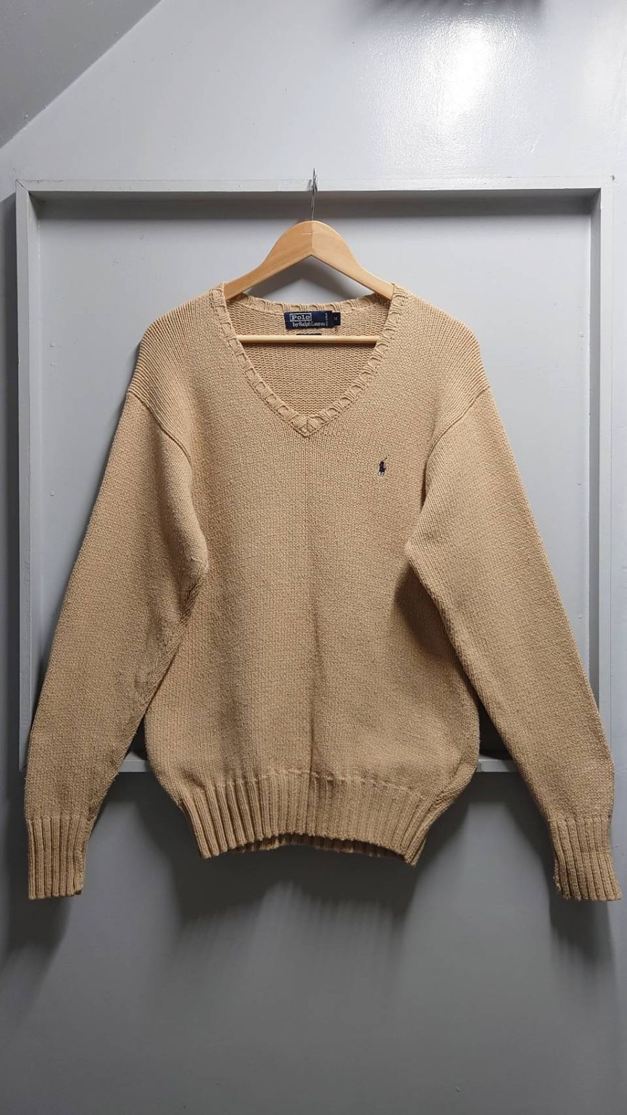 90s polo by ralph Lauren vネック　コットン　ニット 90s polo by ralph Lauren vネック コットン ニット - メルカリ