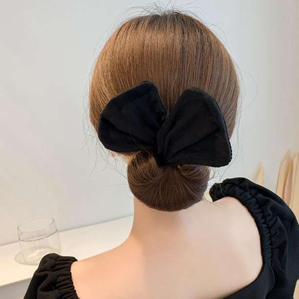 ブラック お団子ヘアメーカー シニヨン ヘアアレンジ まとめ髪　お団子 韓国 お団子ヘアメーカー ブラック シニヨン ヘアアレンジ まとめ髪