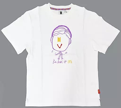 衣類　ジョングク(BTS/防弾少年団) SAUCY Tシャツ ホワイト Lサイズ 「BTS×マクドナルド 第2弾」 衣類 ジョングク(BTS/防弾少年団) SAUCY Tシャツ ホワイト L