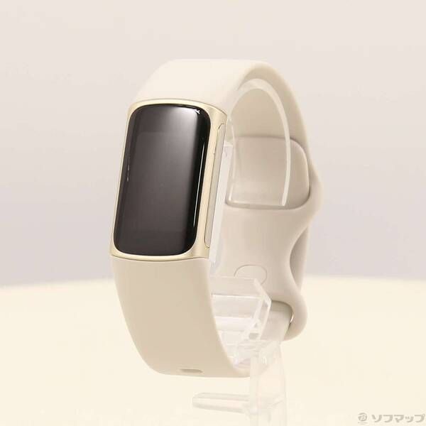 〔品〕 Fitbit Charge5 FB421GLWT-FRCJK ルナホワイト／ソフトゴールド【198】