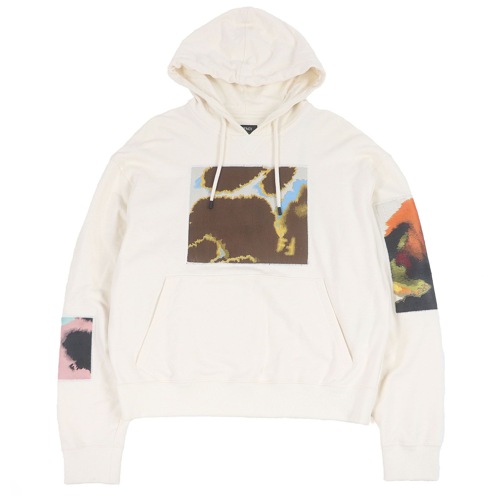 極美品□FENDI フェンディ FY1203 ロゴワッペン エンブロイダリー プル  