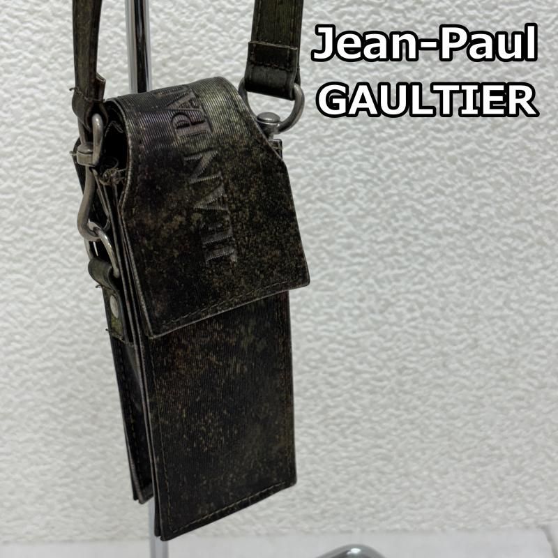 Jean Paul Gaultier ジャンポールゴルチエ ポーチ ビンテージ V cyber pouch Vサイバー モバイル ケース ポーチ ハンドル付