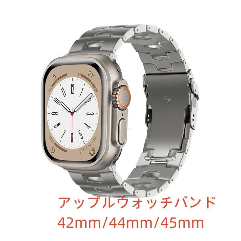 アップルウォッチバンド Apple Watchベルトチタン金属 高級titanバンド