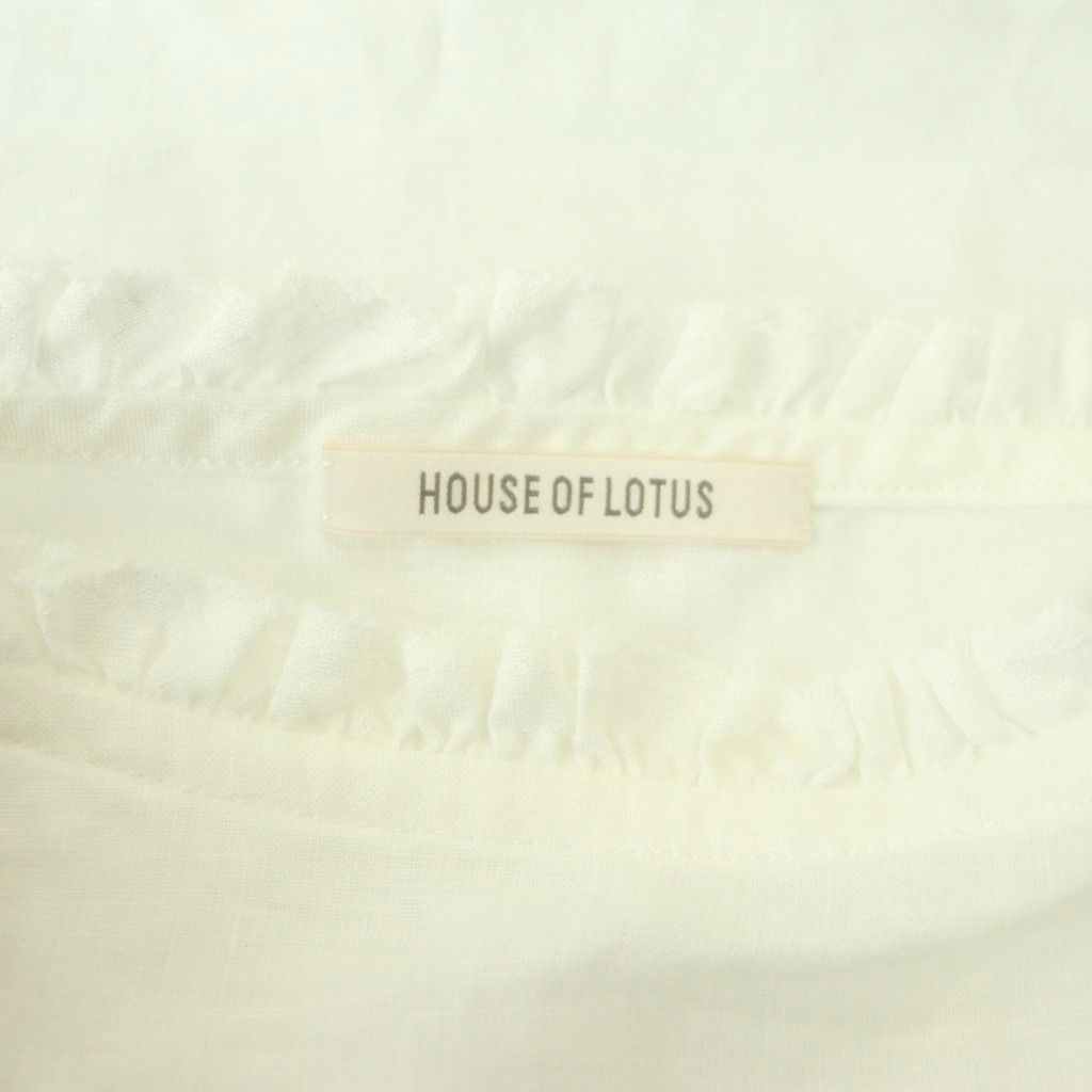 ハウス オブ ロータス HOUSE OF LOTUS リネンフリルブラウス フレンチ  