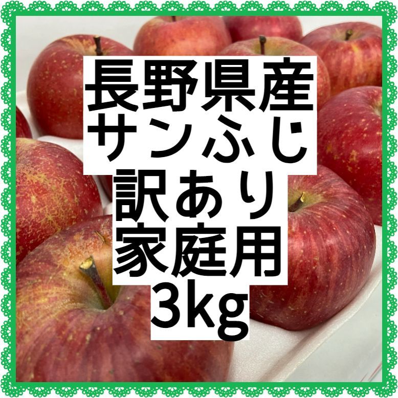 りんご 訳あり 家庭用 サンふじ 長野県産 訳あり 3kg-0