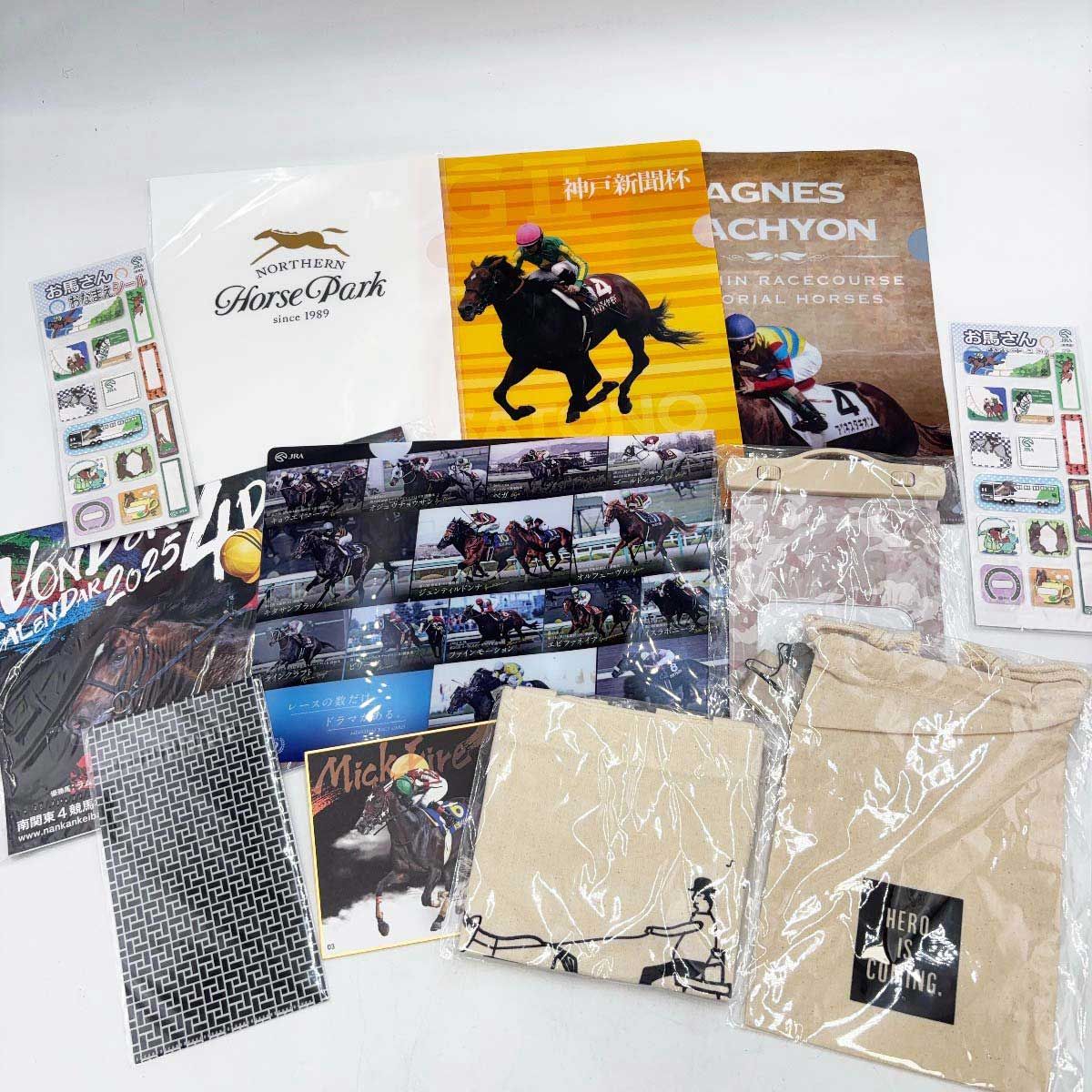68点セット] JRA 競馬 バッグ キーホルダー クリアファル カード