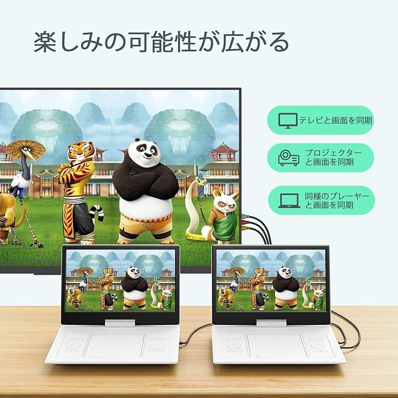 【2024新機種】YOTON ポータブルDVDプレーヤー 16.9型DVD/CD YOTON ポータブルDVDプレーヤー 16.9型DVD/CDプレーヤー 14.1