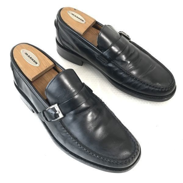 ビンテージ リーガル REGAL WEST COAST 本革 グッドイヤー製法 モンクストラップ ローファー 24.5 黒 BLACK ビジネス shoes D-187