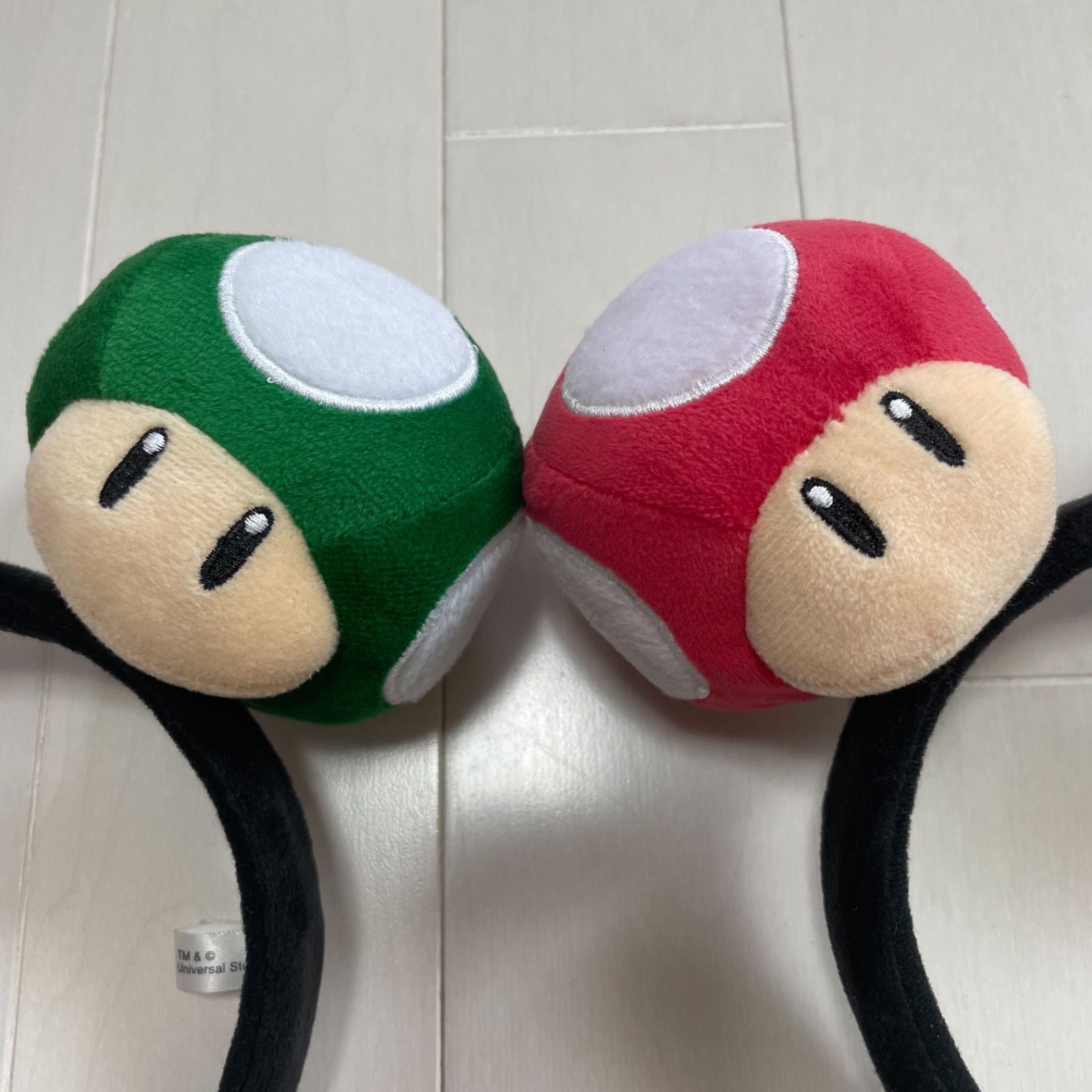 美品】USJ カチューシャ マリオ キノコ 1UPキノコ セット - メルカリ