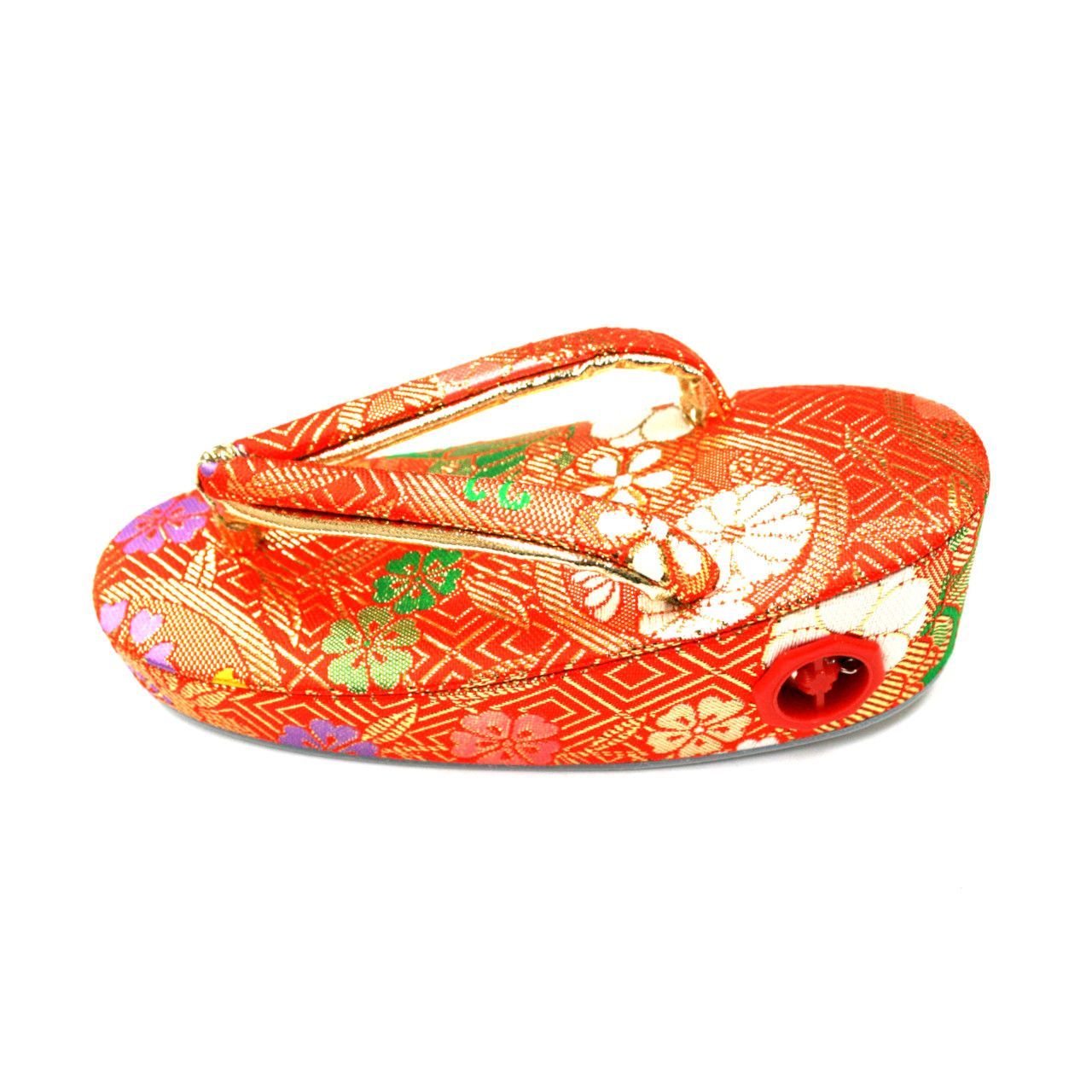 新品 七五三 草履 巾着 セット 16.5cm 朱赤 子供 金襴 ぞうりバッグ 3