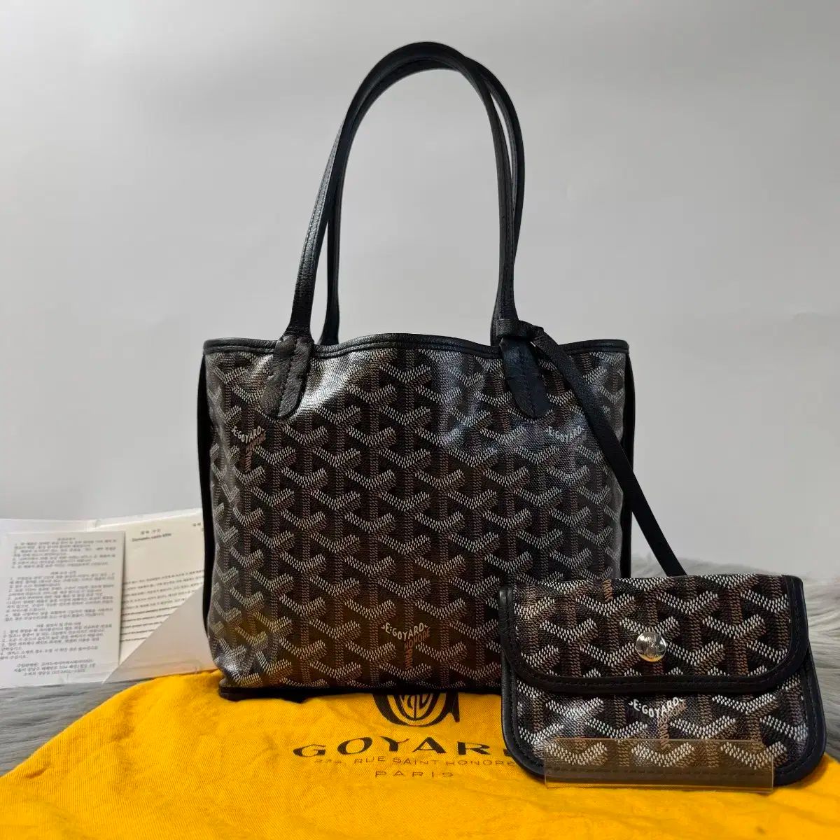 Masion Goyard ゴヤール ミニアンジュ ショルダーバッグ ブラック 正規品