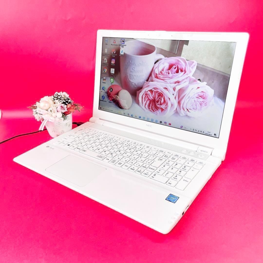 初心者おすすめ❣️初期設定済みですぐ使える薄型ノートパソコン✨️白カメラ付き大容量 初心者おすすめ❣️初期設定済みですぐ使える薄型ノートパソコン✨️大