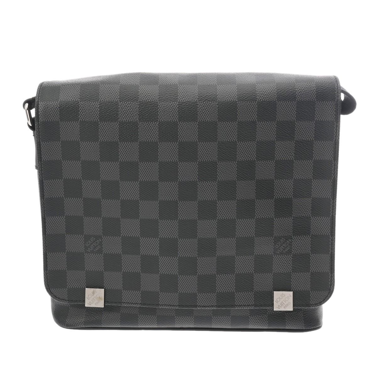 ルイヴィトン ダミエグラフィット ディストリクト PM 黒 グレー N41028  