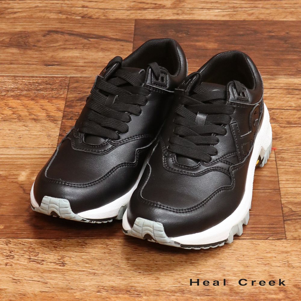 Heal Creek|25 22.5cm |レディース ビブラムソール ゴルフシューズ 003-38261 スニーカー ヒールクリーク |黒|ブラック|ki263|