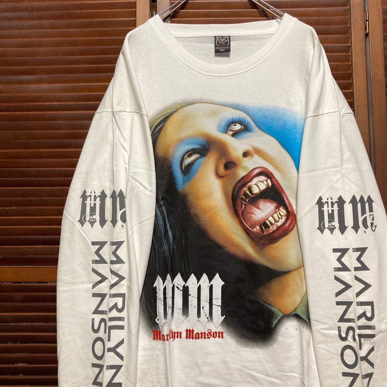 マリリンマンソン MARILYN MANSON 白 長袖 Tシャツ ロンT バンド