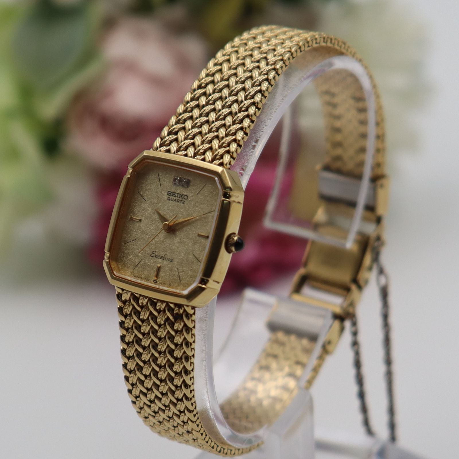 最終値下げ 電池新品 クォーツ 7321-5910 エクセリーヌ セイコー SEIKO エクセリーヌ