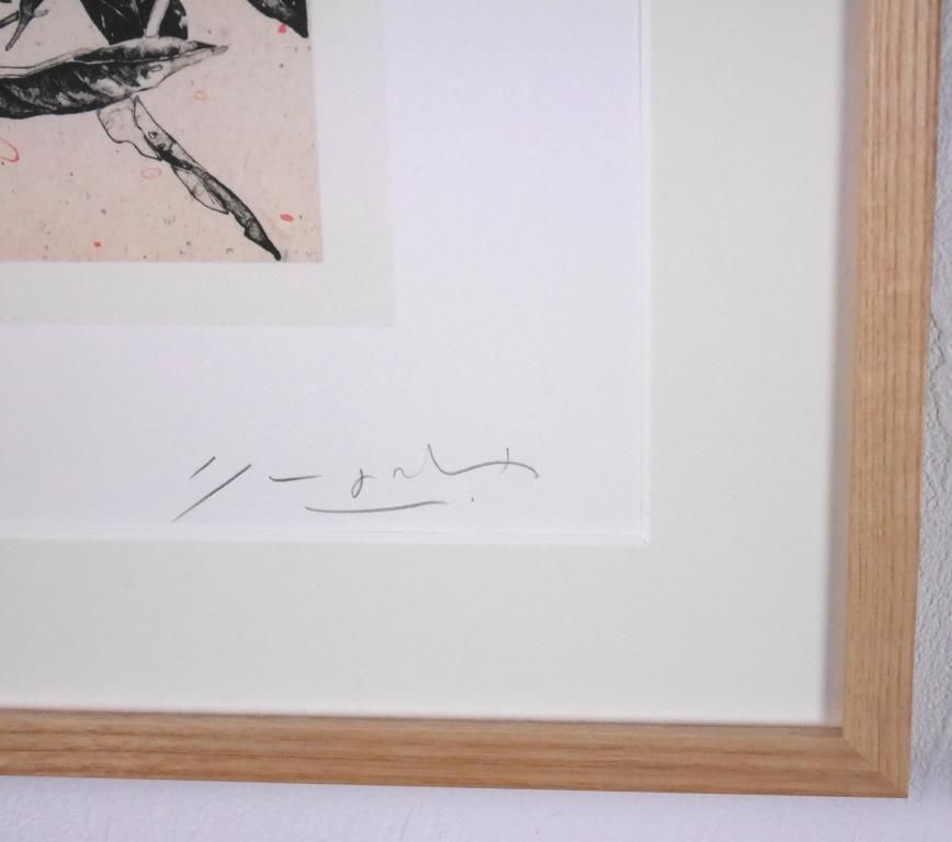 山口真祐『西洋昼顔』◇リトグラフ◇直筆サイン有◇人気版画家！個展