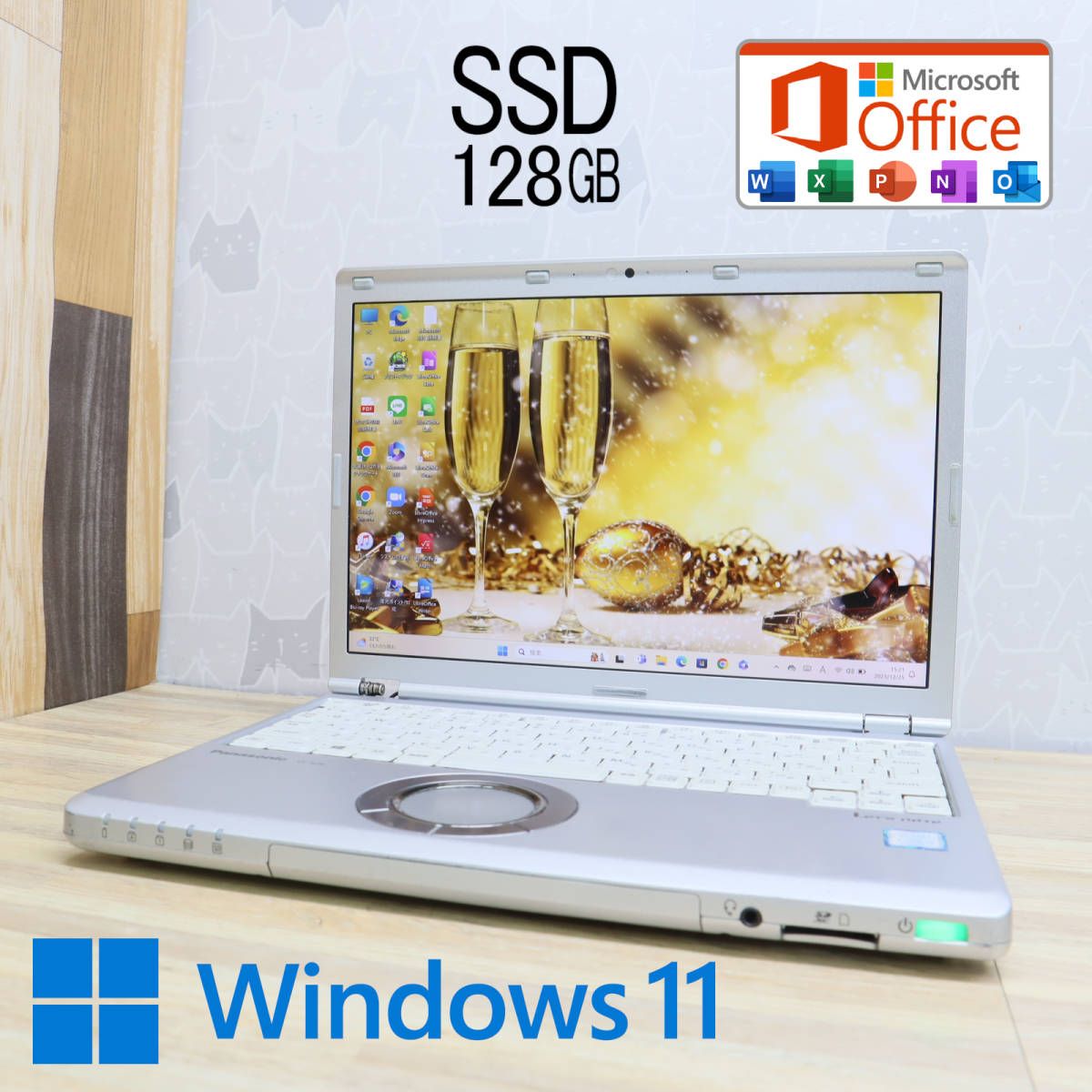 中古高解像パソコン M.2 SSD128GB☆CF-SZ6 カメラノートPC37 - タブレット