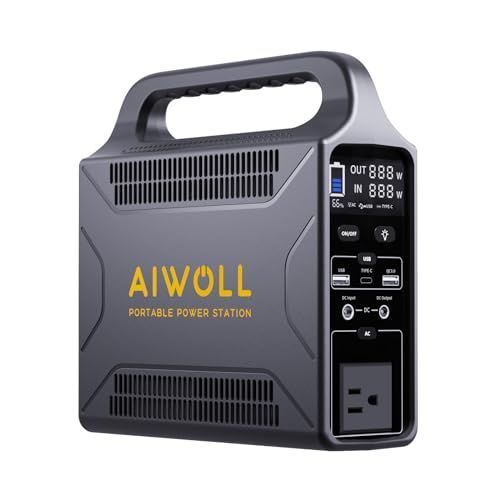 AIWOLL ポータブル電源 280Wh大容量 AC(300W 瞬間最大600W) ポータブル