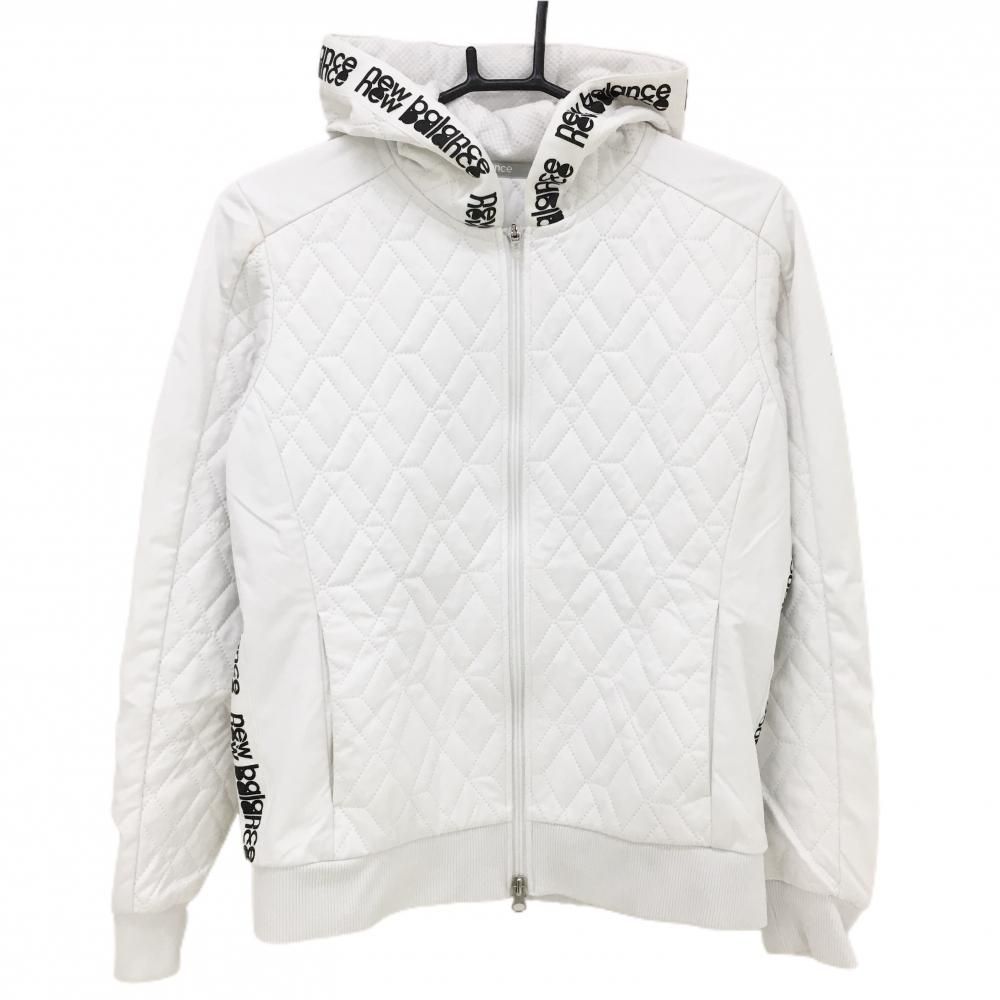 SALE価格【美品】ニューバランス 中綿ジャケット 白×黒 ダイヤ SALE価格【美品】ニューバランス 中綿ジャケット 白×黒 ダイヤ