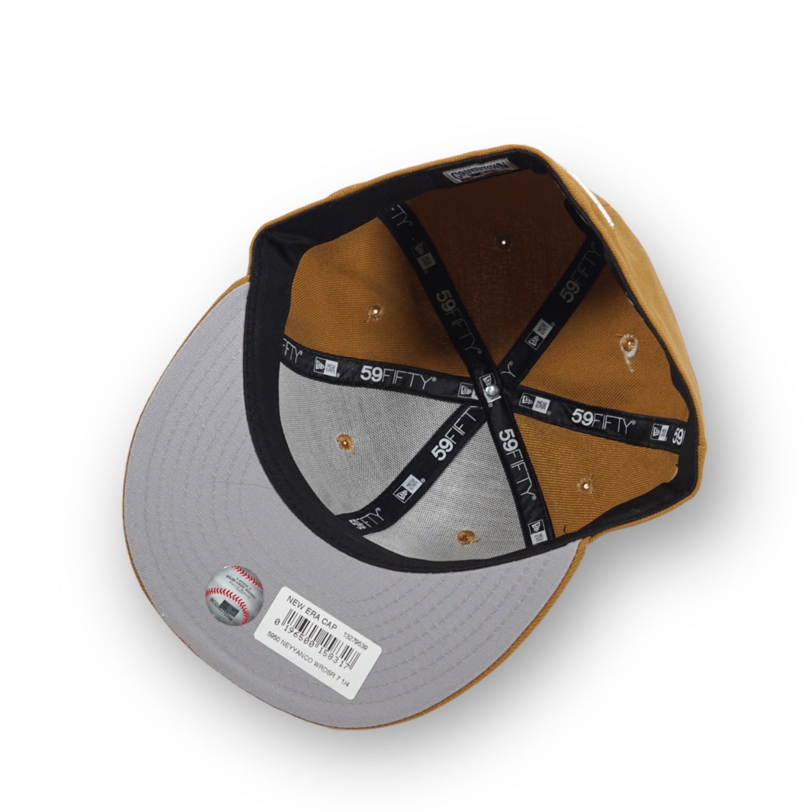 レア】NEW ERA 7 1/2 NEW YORK CITY ゴールド キャップ