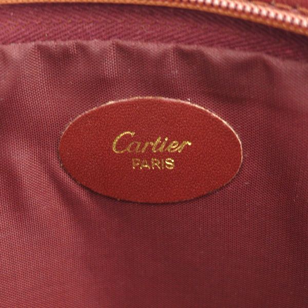 Cartier / カルティエ ◇マストライン レザー メイクポーチ フラットポーチ マルチケース ブランド - メルカリ