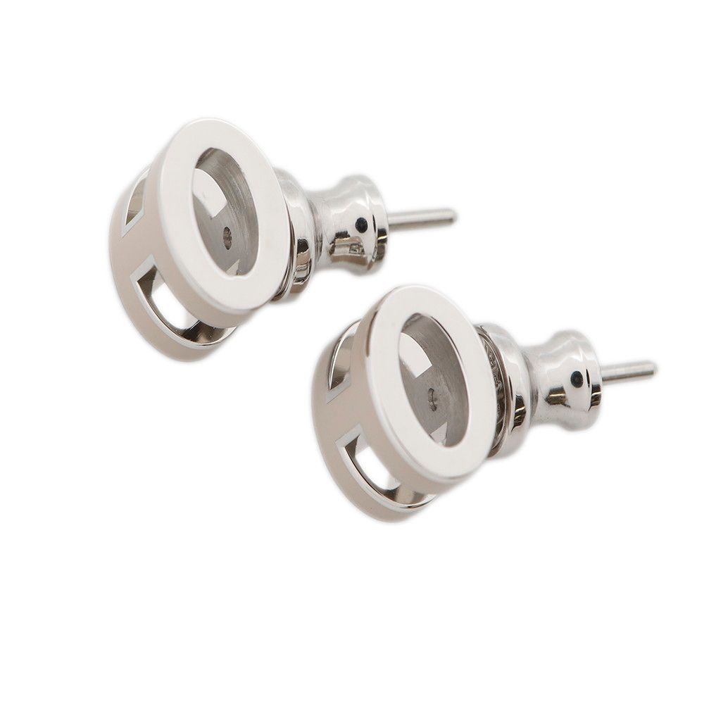 エルメス ピアス ミニ・ポップアッシュ マロングラッセ/シルバー金具 H