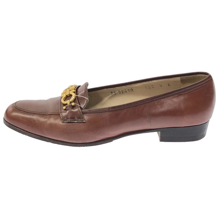 【美品・1回使用】サルヴァトーレ フェラガモ　ガンチーニローファー　ブラウン Salvatore Ferragamo (サルヴァトーレフェラガモ) ガンチーニ