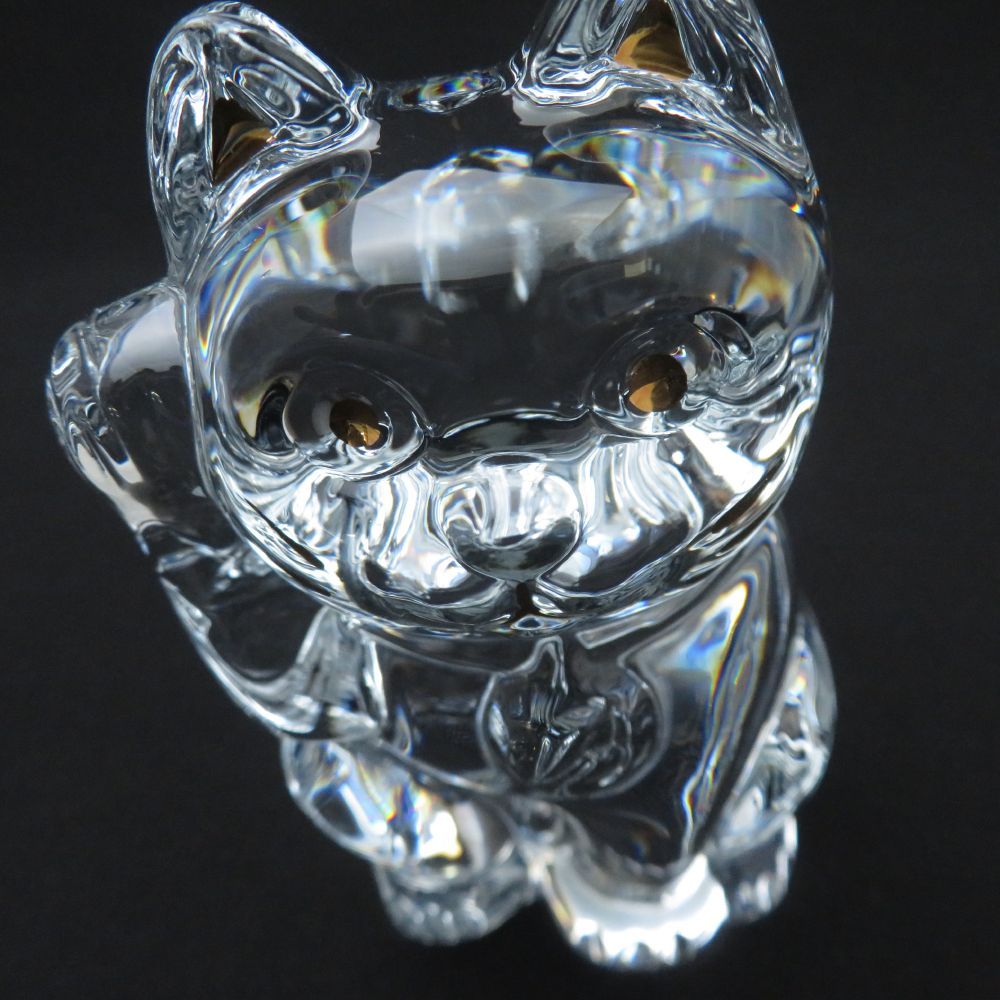 美品 Baccarat バカラ まねき猫 ラッキーキャット クリスタル