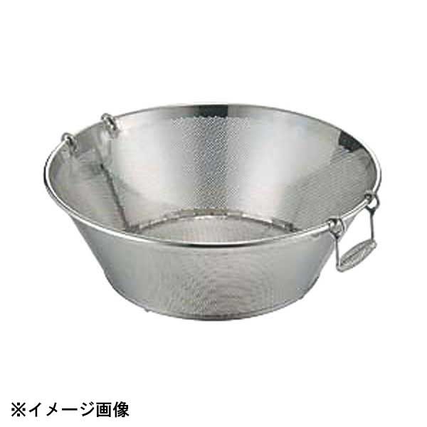 三宝産業 UK 18-8パンチング平底揚ザル 45cm 037154