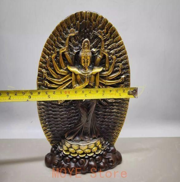 純銅 千手観音仏像 招財 奉納する観音仏像 置物7 純銅 千手観音