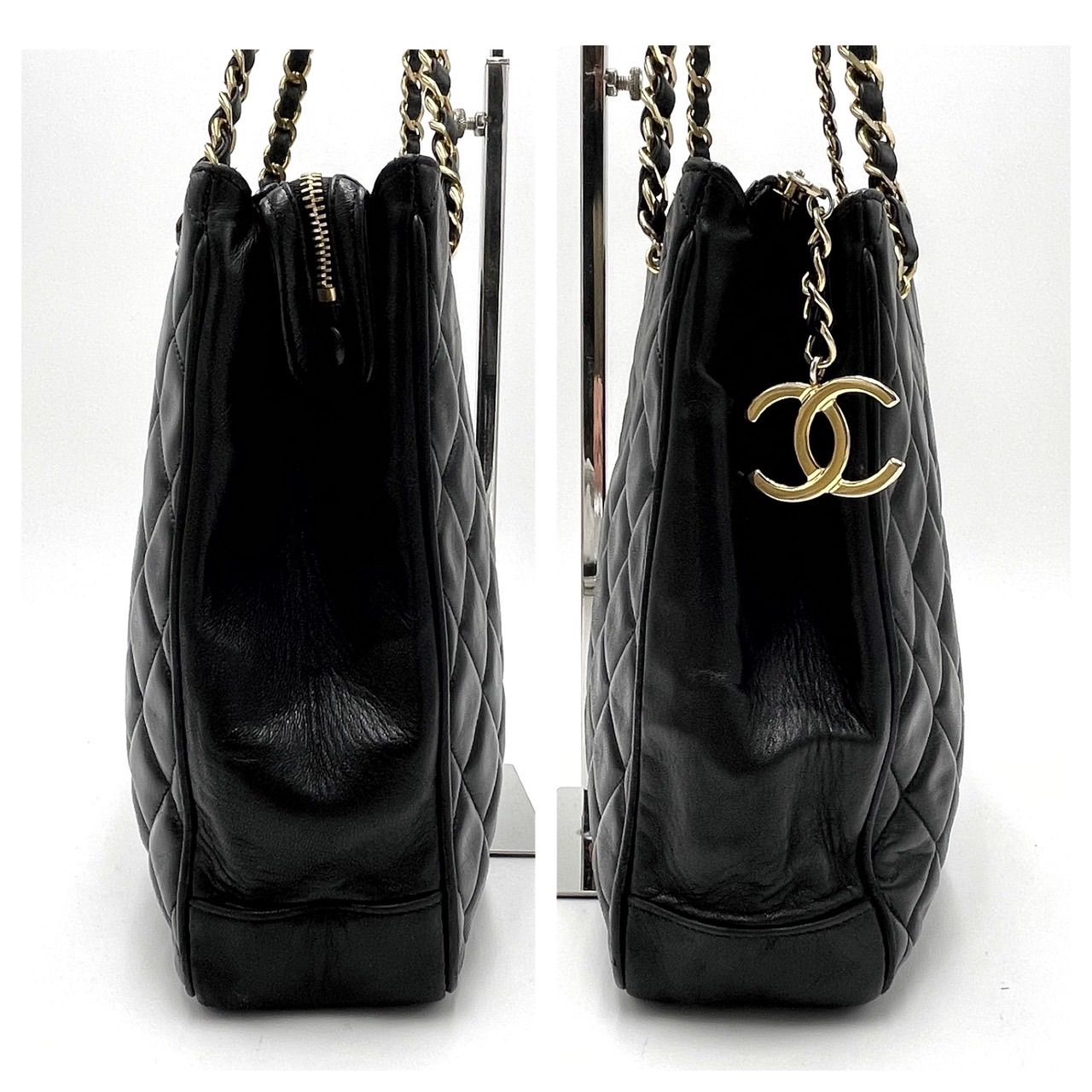 良品】CHANEL ハンドバッグ キャンバスマトラッセ ココマーク 