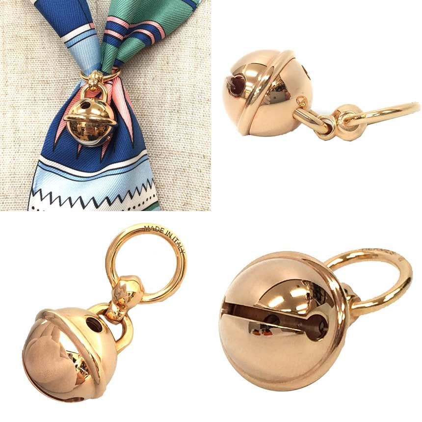HERMES エルメス スカーフリング ツイリー ベル Bell ピンク