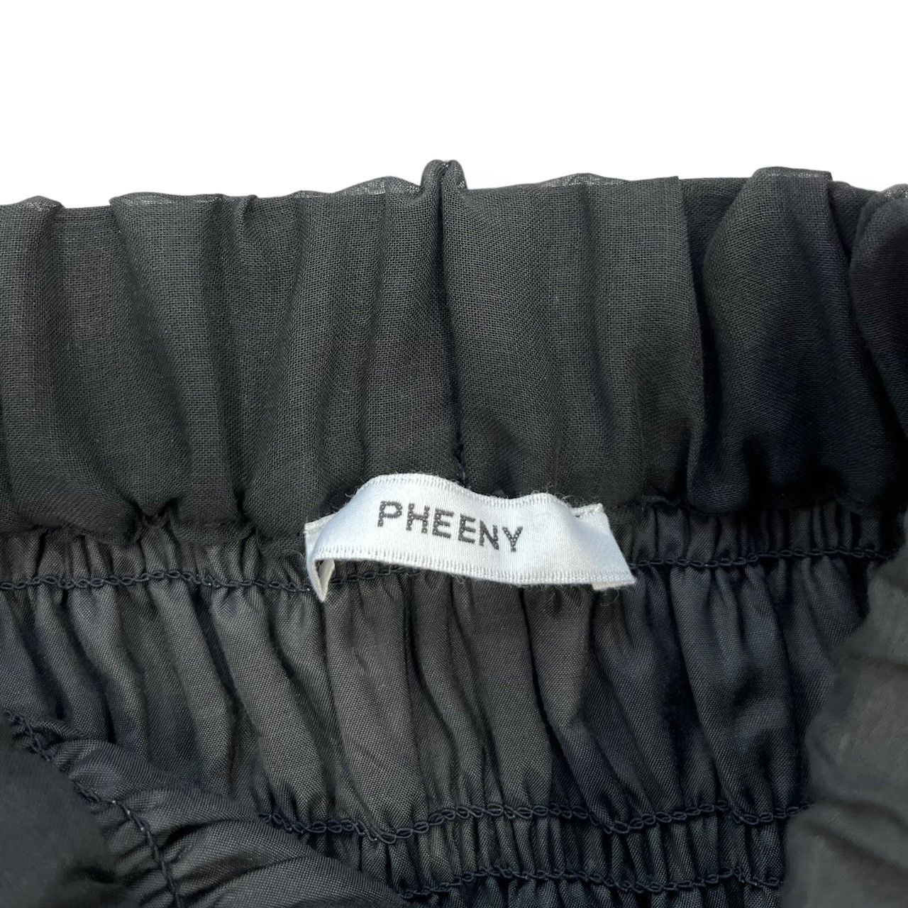 PHEENY ORGANDIE SHIRRING SKIRT スカート PHEENY/ORGANDIE SHIRRING SKIRT(BLACK)