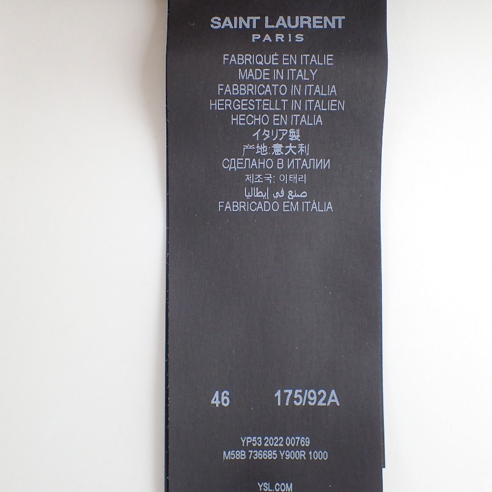 SAINT LAURENT PARIS サンローランパリ 【新品同様/国内正規/22年製】736685 クレープサテン ベルト 46 - メルカリ