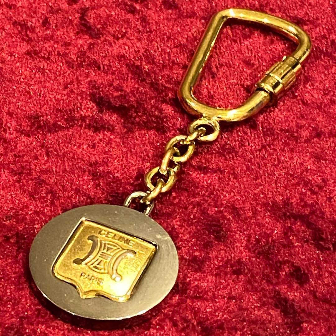 vintage CELINE セリーヌ トリオンフ コンビカラー キーホルダー 