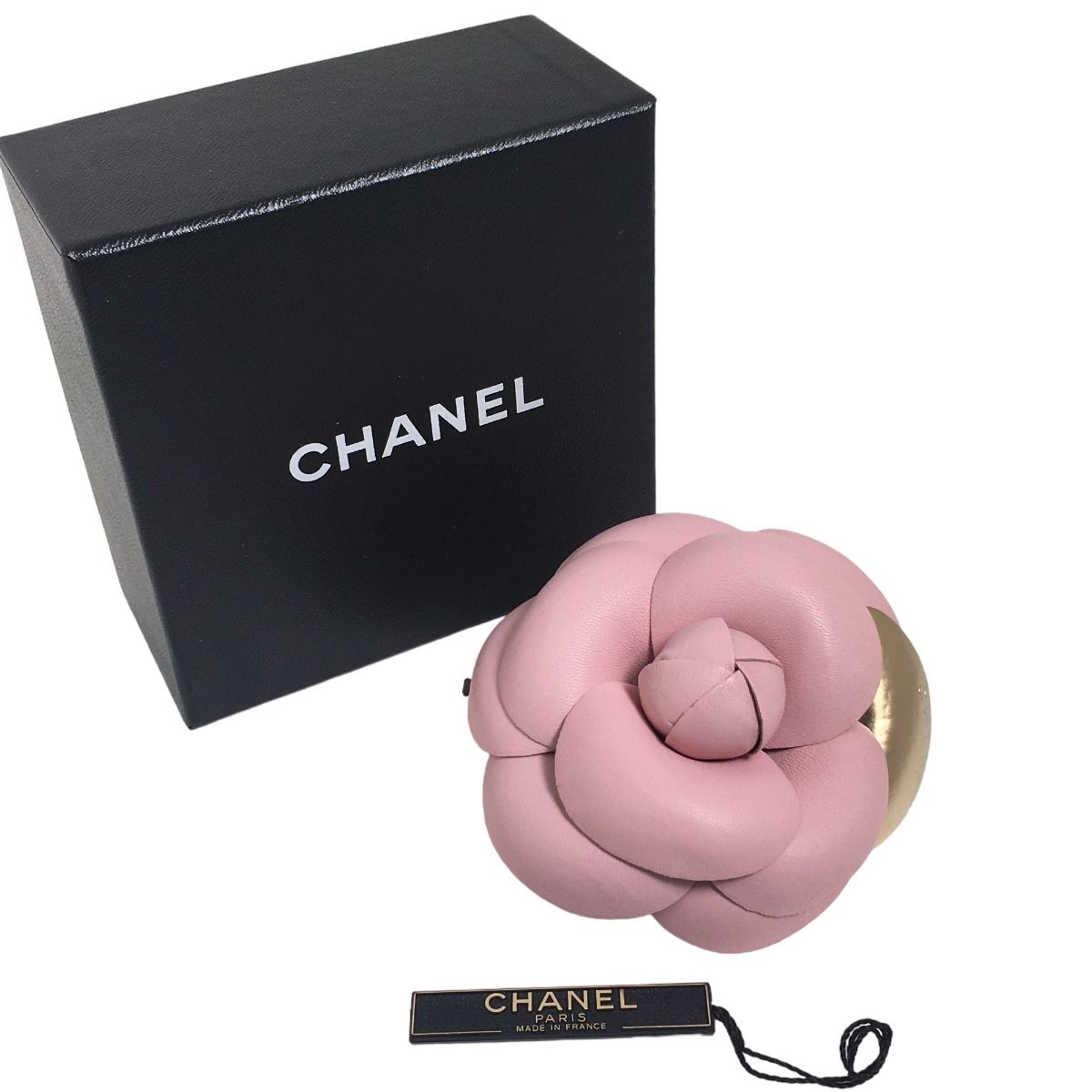 シャネル 箱付き カメリア コサージュ ブローチ CHANEL ピンク - メルカリ