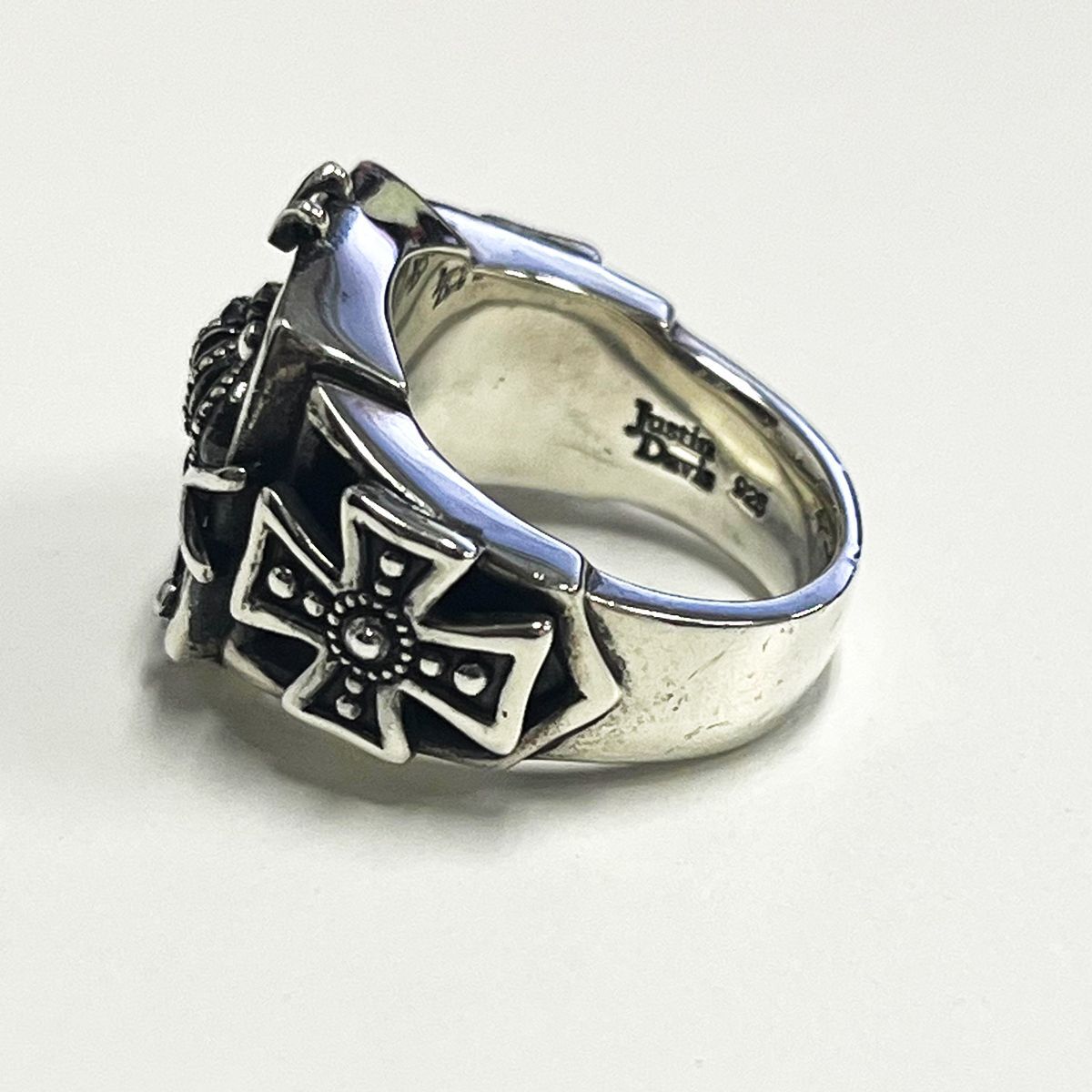 Justin Davisリングオニキスクラウンシルバー925指輪 Justin Davis ジャスティンデイビス リング オニキス クラウン